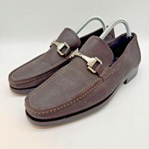 Allen Edmonds Fiesole Horse Bit Loafer Men's 9.5D Dark Brown Waxed Leather Shoes